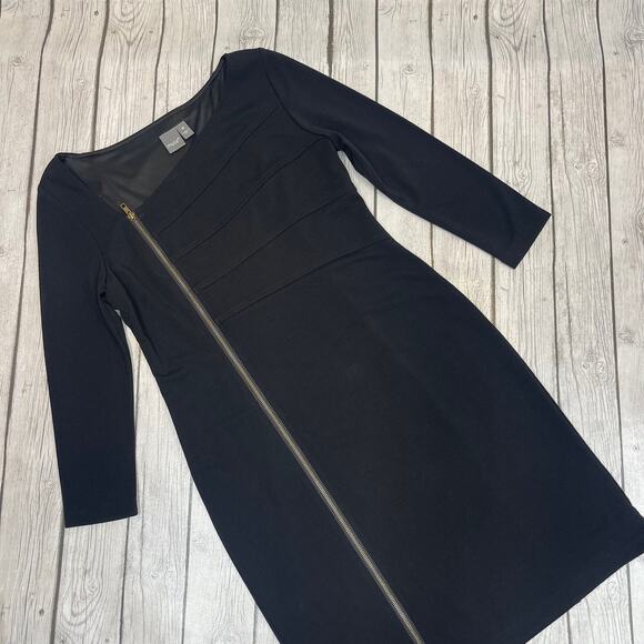 Muse Black Mid Length Dress Size 10 - Picture 3 of 5